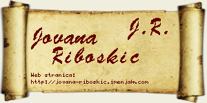 Jovana Riboškić vizit kartica